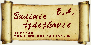 Budimir Azdejković vizit kartica